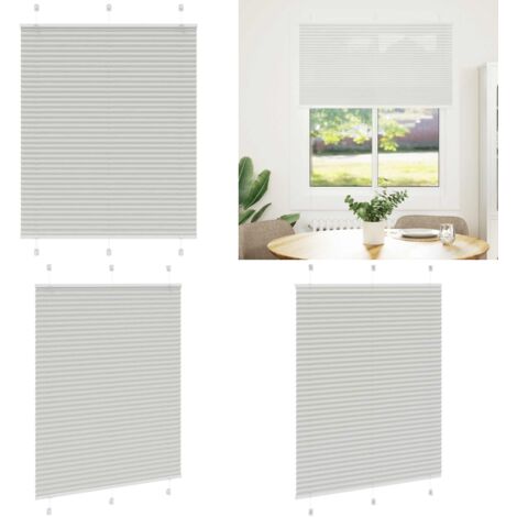 Tenda Plissettata Grigio Chiaro 110x100 cm Larghezza Tessuto - Privacy - Protezione solare