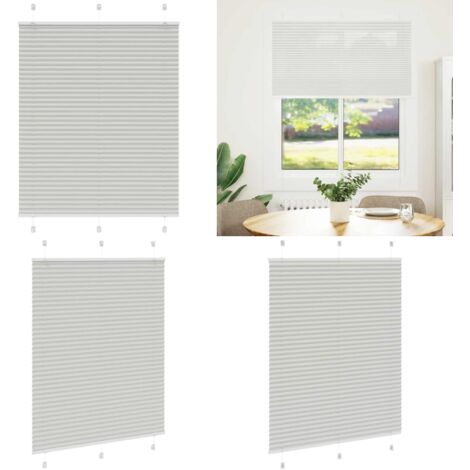Tenda Plissettata Grigio Chiaro 110x150 cm Larghezza Tessuto - Privacy - Protezione solare