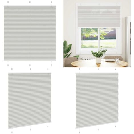 Tenda Plissettata Grigio Chiaro 115x100 cm Larghezza Tessuto - Privacy - Protezione solare
