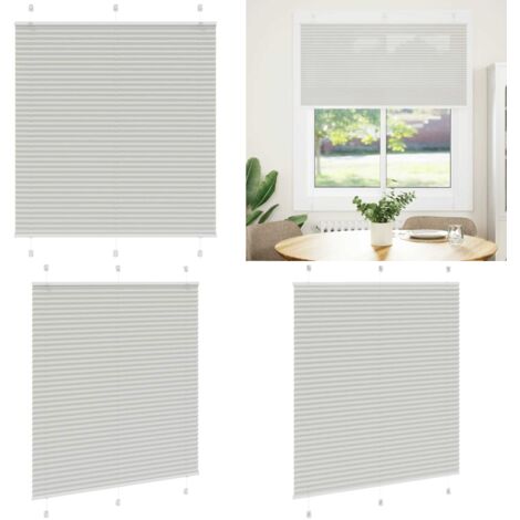 Tenda Plissettata Grigio Chiaro 120x150 cm Larghezza Tessuto - Privacy - Protezione solare