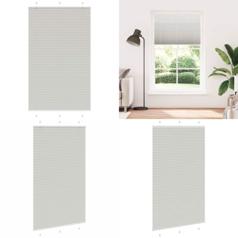Tenda Plissettata Grigio Chiaro 120x200 cm Larghezza Tessuto - Tenda grigia - Protezione solare