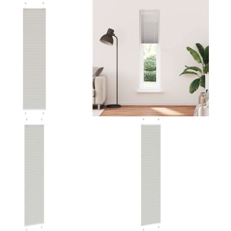 Tenda Plissettata Grigio Chiaro 45x200 cm Larghezza Tessuto - Tenda grigia - Protezione solare