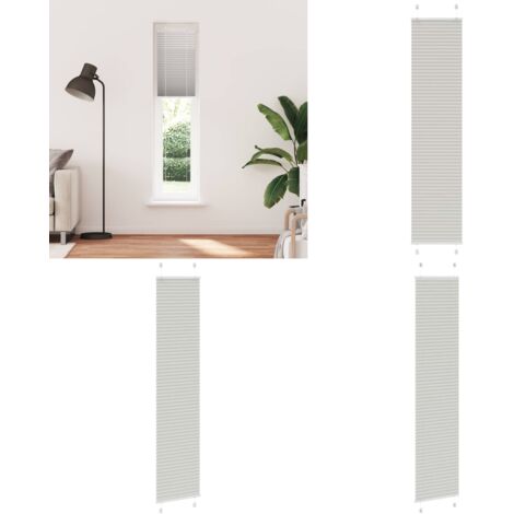 Tenda Plissettata Grigio Chiaro 50x200 cm Larghezza Tessuto - Tenda grigia - Protezione solare