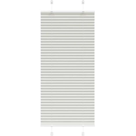 Tenda Plissettata Grigio Chiaro 55x100 cm Larghezza Tessuto vidaXL
