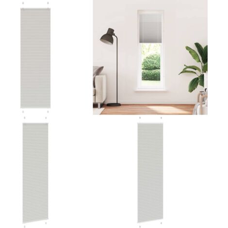 Tenda Plissettata Grigio Chiaro 60x200 cm Larghezza Tessuto - Privacy - Protezione solare