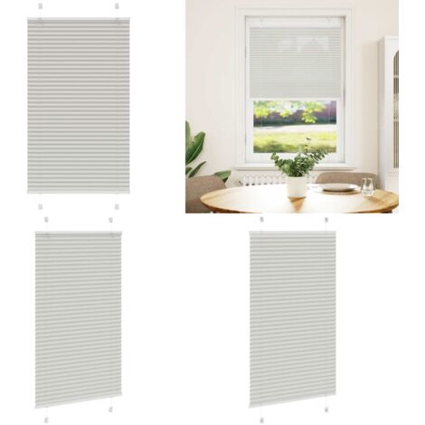 Tenda Plissettata Grigio Chiaro 75x100 cm Larghezza Tessuto - Privacy - Protezione solare