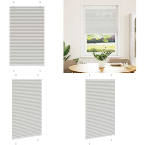 Tenda Plissettata Grigio Chiaro 80x150 cm Larghezza Tessuto - Privacy - Protezione solare