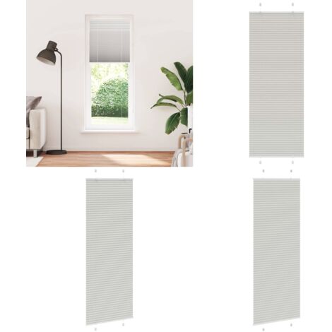 Tenda Plissettata Grigio Chiaro 80x200 cm Larghezza Tessuto - Privacy - Protezione solare