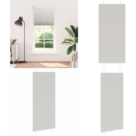 Tenda Plissettata Grigio Chiaro 85x200 cm Larghezza Tessuto - Privacy - Protezione solare