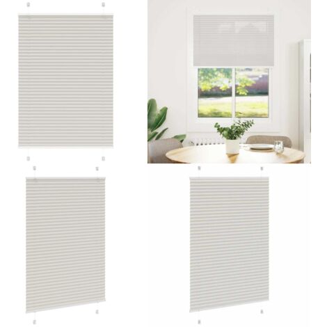 Tenda Plissettata Grigio Chiaro 95x100 cm Larghezza Tessuto - Privacy - Protezione solare