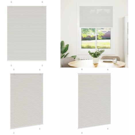 Tenda Plissettata Grigio Chiaro 95x150 cm Larghezza Tessuto - Privacy - Protezione solare