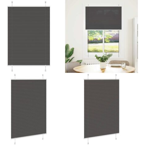 Tenda Plissettata Nera 100x150 cm Larghezza Tessuto 99,4 cm - Tenda nera - Privacy