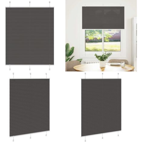 Tenda Plissettata Nera 110x100 cm Larghezza Tessuto 109,4 cm - Tenda nera - Privacy