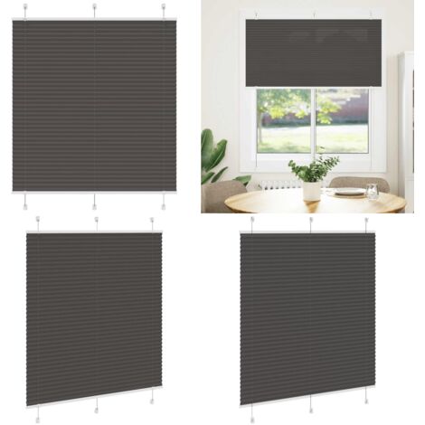 Tenda Plissettata Nera 115x100 cm Larghezza Tessuto 114,4 cm - Tenda nera - Privacy
