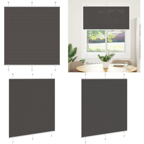 Tenda Plissettata Nera 120x100 cm Larghezza Tessuto 119,4 cm - Tenda nera - Privacy