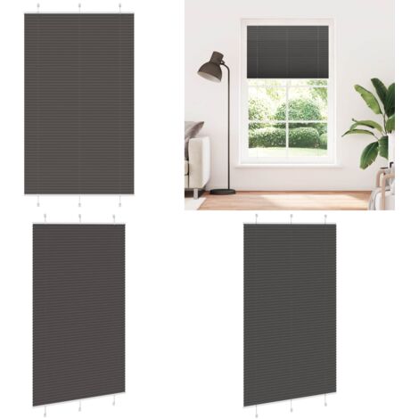 Tenda Plissettata Nera 120x200 cm Larghezza Tessuto 119,4 cm - Tenda nera - Privacy