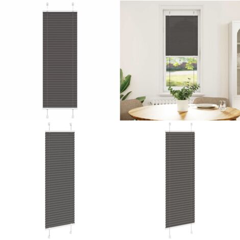 Tenda Plissettata Nera 50x150 cm Larghezza Tessuto 49,4 cm - Tenda nera - Privacy