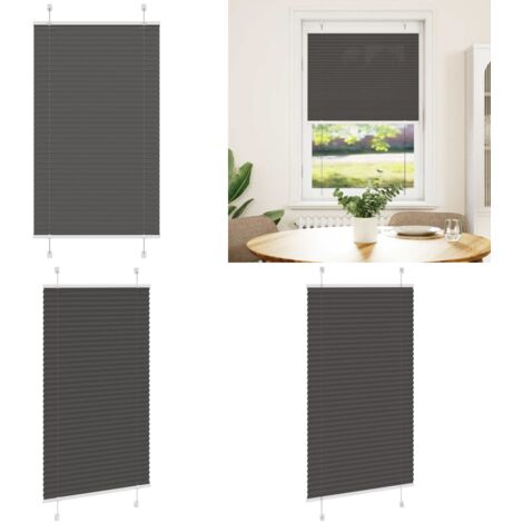 Tenda Plissettata Nera 80x150 cm Larghezza Tessuto 79,4 cm - Tenda nera - Privacy