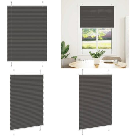 Tenda Plissettata Nera 85x150 cm Larghezza Tessuto 84,4 cm - Tenda nera - Privacy