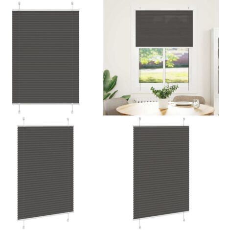 Tenda Plissettata Nera 90x100 cm Larghezza Tessuto 89,4 cm - Tenda nera - Privacy
