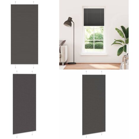 Tenda Plissettata Nera 90x200 cm Larghezza Tessuto 89,4 cm - Tenda nera - Privacy