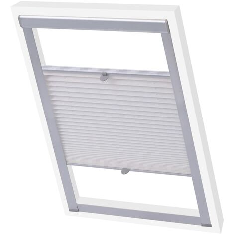 Tenda plissettata oscurante bianca C02