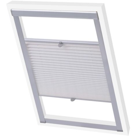 WOLTU PS5573ws Tende Plissettate per Finestra Tendina Veneziana Senza Fori Protezione Privacy Tende Oscuranti Avvolgibili Bianco 55x130cm 