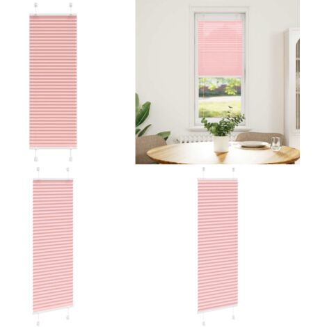 Tenda Plissettata Rosa 40x100 cm Larghezza Tessuto 39,4 cm - Tenda privacy - Protezione solare