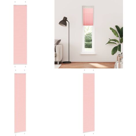 Tenda Plissettata Rosa 40x200 cm Larghezza Tessuto 39,4 cm - Tenda privacy - Protezione solare