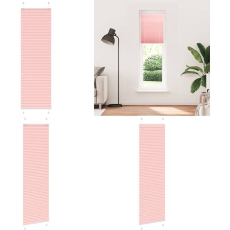 Tenda Plissettata Rosa 60x200 cm Larghezza Tessuto 59,4 cm - Tenda per finestra - Privacy