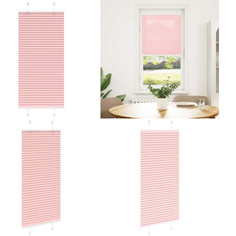 Tenda Plissettata Rosa 65x150 cm Larghezza Tessuto 64,4 cm - Tenda per finestra - Privacy