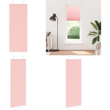Tenda Plissettata Rosa 75x200 cm Larghezza Tessuto 74,4 cm - Tenda per finestra - Privacy