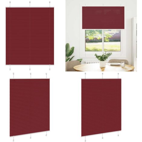 Tenda Plissettata Rosso Bordeaux 105x100 cm Larghezza Tessuto - Tenda privacy - Protezione solare