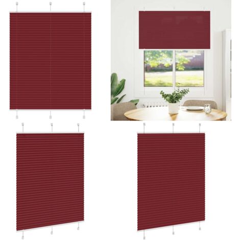 Tenda Plissettata Rosso Bordeaux 110x150 cm Larghezza Tessuto - Tenda privacy - Protezione solare
