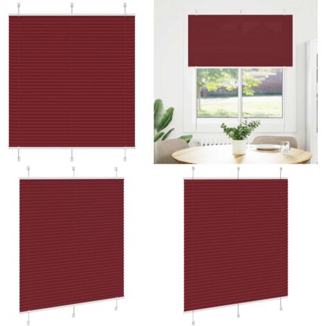 Tenda Plissettata Rosso Bordeaux 115x150 cm Larghezza Tessuto - Tenda privacy - Protezione solare
