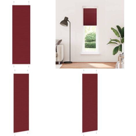 Tenda Plissettata Rosso Bordeaux 60x200 cm Larghezza Tessuto - Tenda privacy - Protezione solare