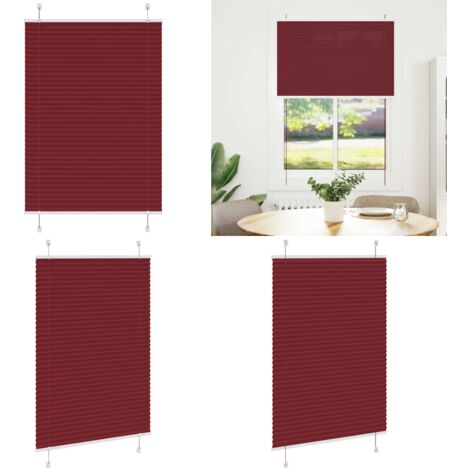 Tenda Plissettata Rosso Bordeaux 85x150 cm Larghezza Tessuto - Tenda privacy - Protezione solare