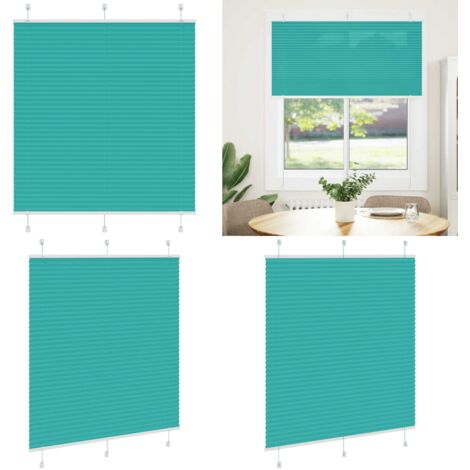 Tenda Plissettata Verde petrolio 115x150 cm Larghezza Tessuto - Privacy - Protezione solare