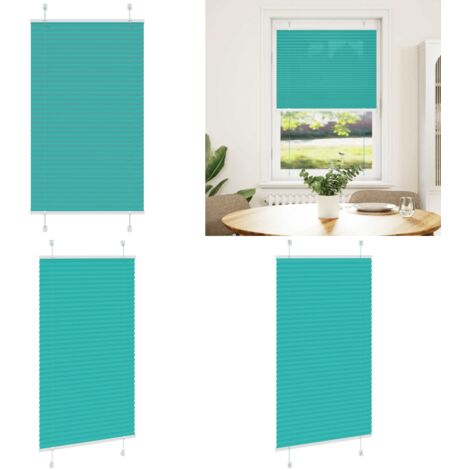 Tenda Plissettata Verde petrolio 70x150 cm Larghezza Tessuto - Privacy - Protezione solare