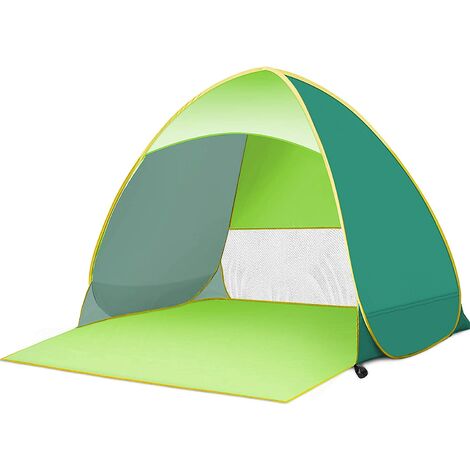 Beach Tent spiaggia campeggio tenda da sole con protezione UV ombra tenda automatica per 2 o 3 persone per attività all aperto 