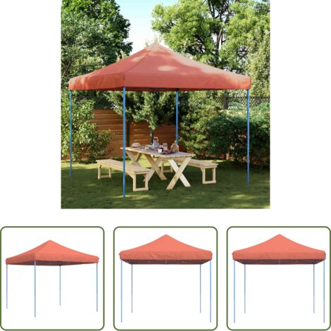 Tenda pop-up -  Tenda da Festa Pieghevole Pop-Up Terracotta 292x292x315 cm