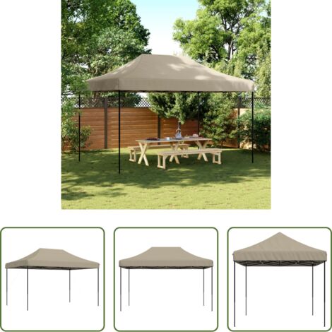 Tenda pop-up -  Tenda da Festa Pieghevole Pop-Up Tortora 292x292x315 cm