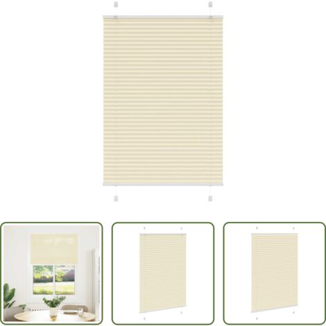 Tenda privacy -  Tenda Plissettata Crema 90x100 cm Larghezza Tessuto 89,4 cm