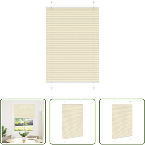 Tenda privacy -  Tenda Plissettata Crema 95x100 cm Larghezza Tessuto 94,4 cm