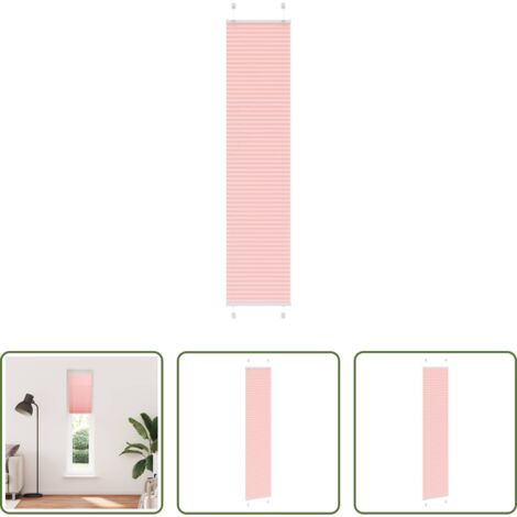 Tenda privacy -  Tenda Plissettata Rosa 45x200 cm Larghezza Tessuto 44,4 cm