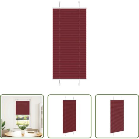 Tenda privacy -  Tenda Plissettata Rosso Bordeaux 55x100 cm Larghezza Tessuto