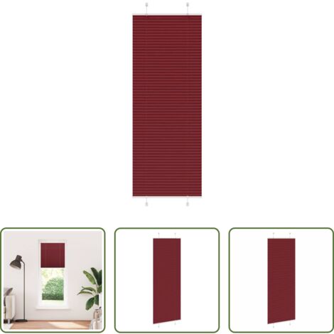 Tenda privacy -  Tenda Plissettata Rosso Bordeaux 75x200 cm Larghezza Tessuto