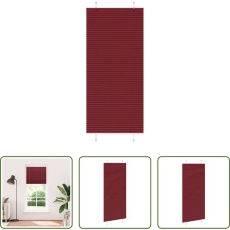 Tenda privacy -  Tenda Plissettata Rosso Bordeaux 90x200 cm Larghezza Tessuto