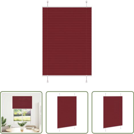 Tenda privacy -  Tenda Plissettata Rosso Bordeaux 95x100 cm Larghezza Tessuto