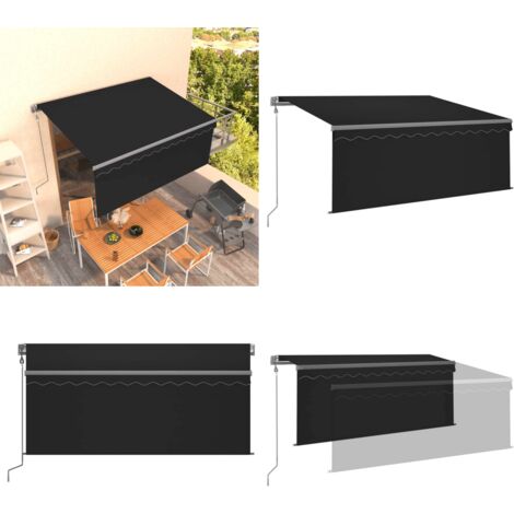 Tenda Retrattile Automatica con Parasole 3,5x2,5 m Antracite - Tenda da sole automatica - Tenda parasole